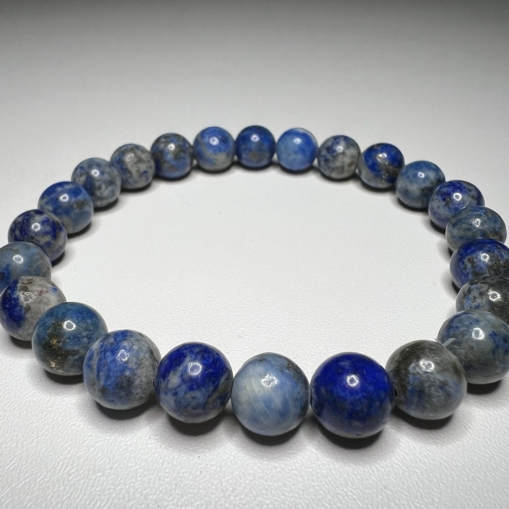 Blue Apatite Bead‎ Bracelet Elastic Stretch